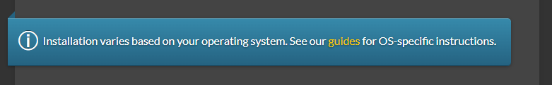 An information banner.