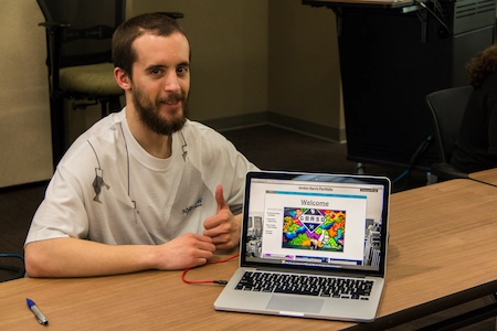 A photograph of the Digital Arts Showcase.
