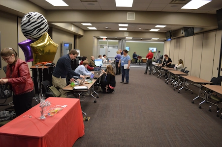 A photograph of the Digital Arts Showcase.