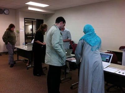 A photograph of the Digital Arts Showcase.