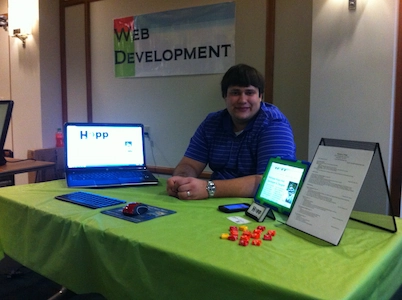 A photograph of the Digital Arts Showcase.