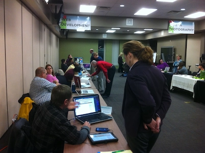 A photograph of the Digital Arts Showcase.